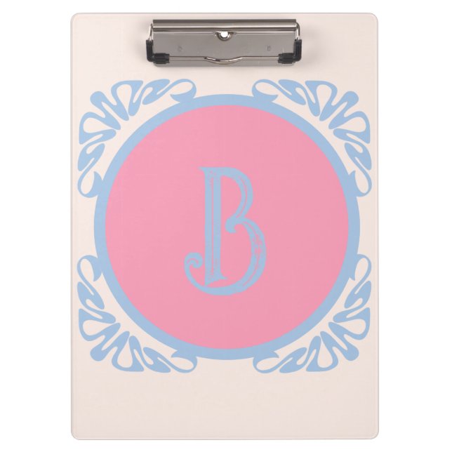 Porte-bloc Personnalisé rose et bleu  (Devant)