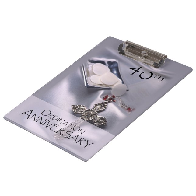Porte-bloc Personnaliser, 40e anniversaire d'ordination Félic (Incliné)