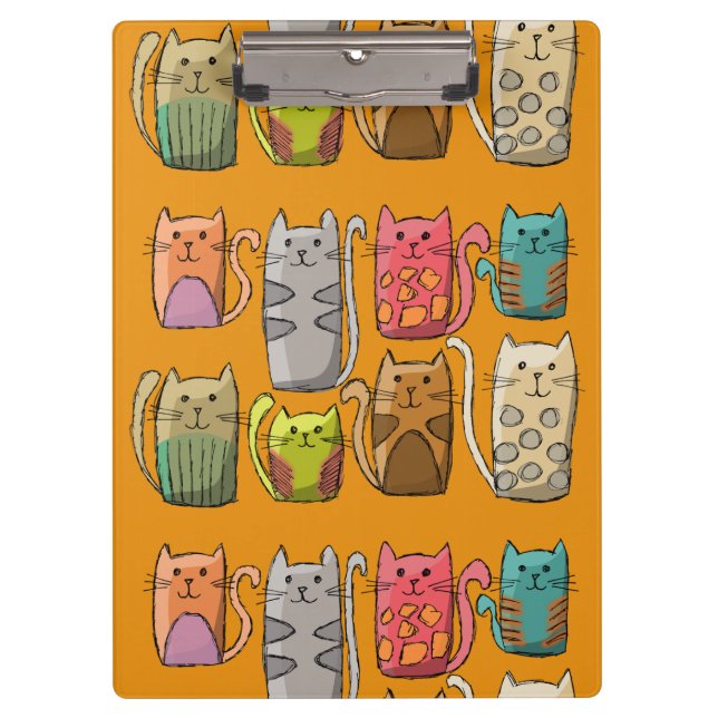 Porte-bloc Personnaliser chats colorés (Devant)