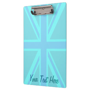Porte-bloc Personnaliser Drapeau Union Jack Turquoise
