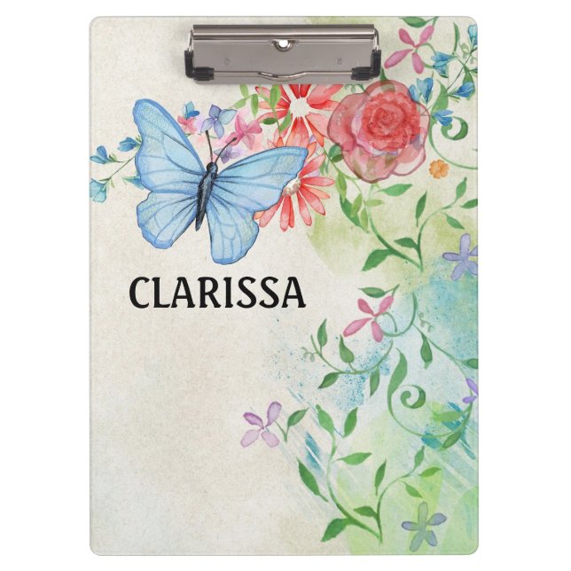 Porte-bloc Personnaliser le fleur aquarelle (Devant)