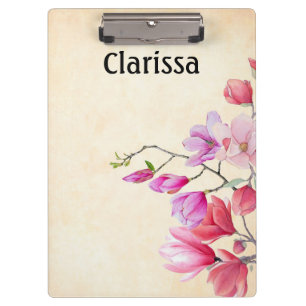 Porte-bloc Personnaliser le fleur aquarelle
