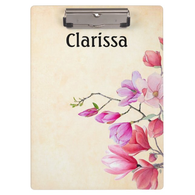 Porte-bloc Personnaliser le fleur aquarelle (Devant)