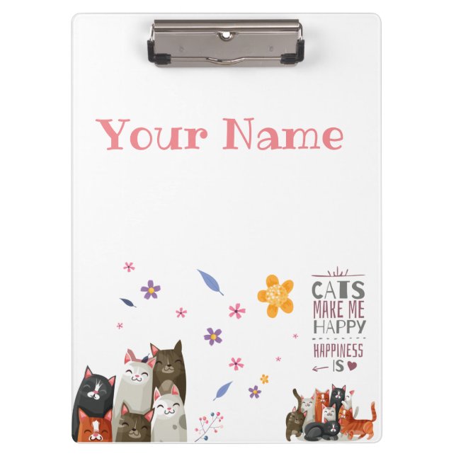 Porte-bloc Personnaliser les chats sucrés (Devant)