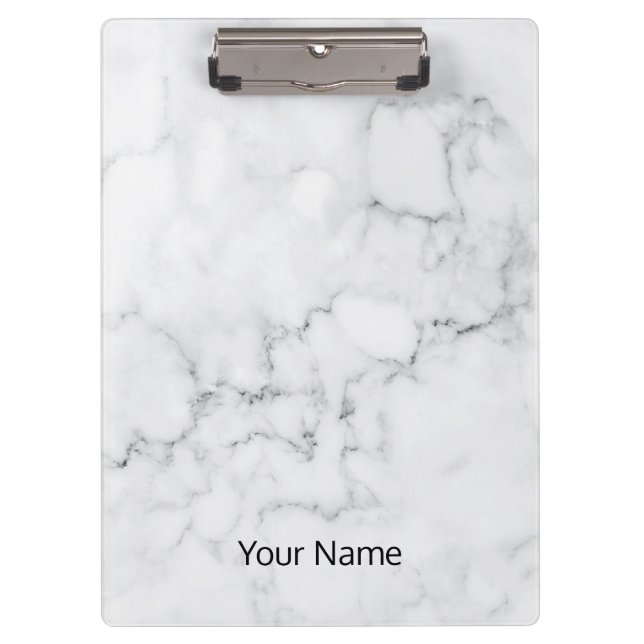 Porte-bloc Personnaliser Marbre blanc (Devant)
