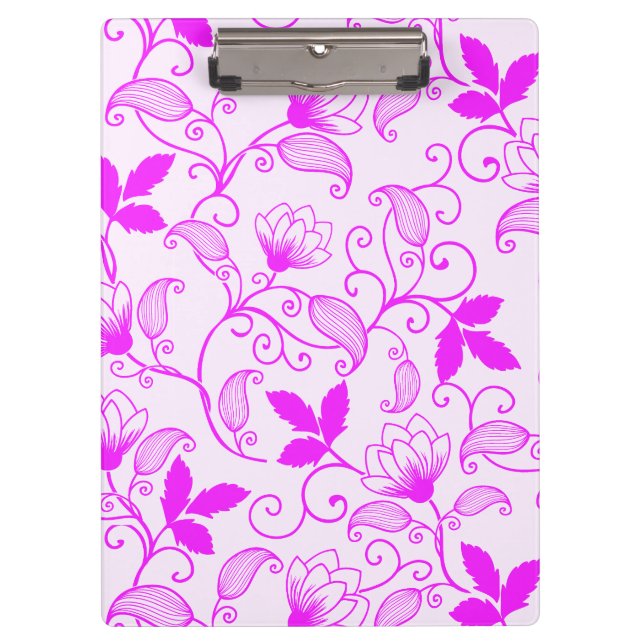 Porte-bloc Personnaliser Pink Floral Pattern (Devant)