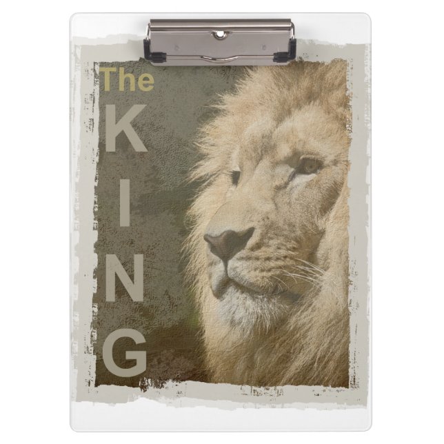 Porte-bloc Personnaliser Pop Art Photo Lion Head The King (Devant)