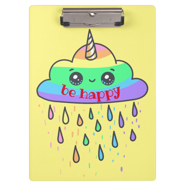 Porte-bloc Personnaliser Rainbow Cloud Unicorn (Devant)