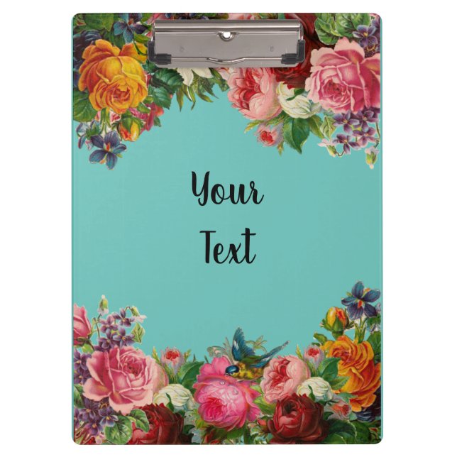 Porte-bloc Personnaliser Vintage Floral Design (Devant)