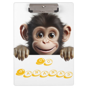 Porte-bloc petit singe go bananes