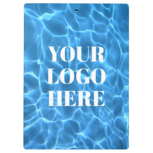 Porte-bloc Photo de piscine bleue aqua pour votre logo
