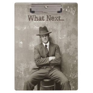 Porte-bloc Photo vintage "What next" humoristique mafia man