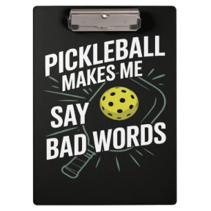 Porte-bloc Pickleball drôle me fait dire des gros mots