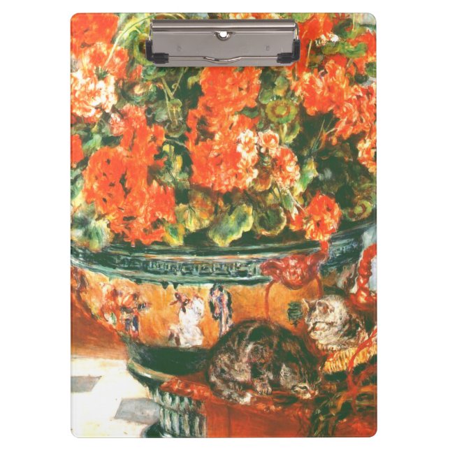 Porte-bloc Pierre-Auguste Renoir Geraniums Et Chats (Devant)