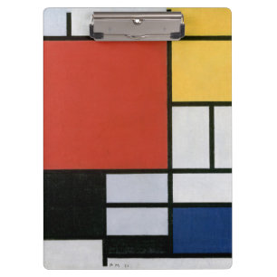 Porte-bloc Piet Mondrian Rouge Bleu Jaune Art Abstrait