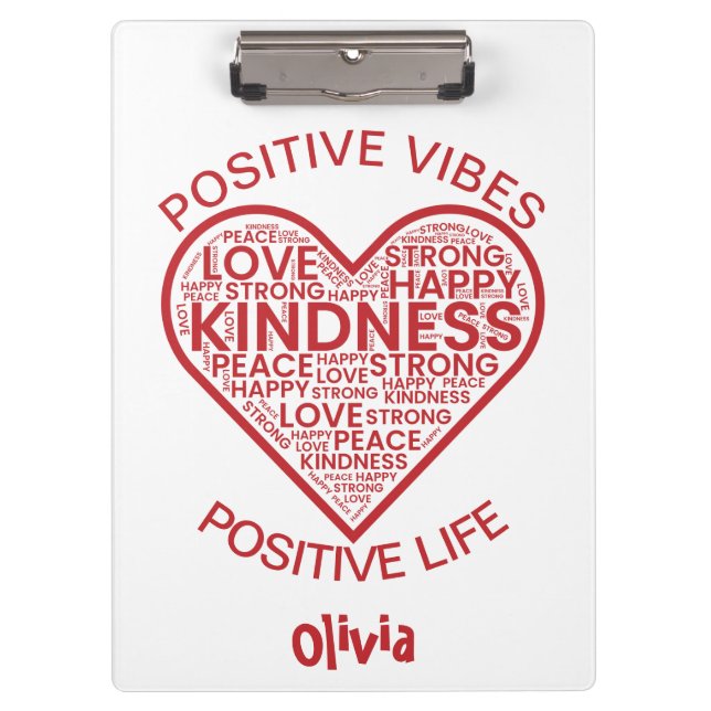 Porte-bloc Pince-notes Vibrations Positives Vie Positive (Devant)