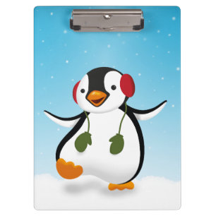 Porte-bloc Pingouin d'hiver mignon