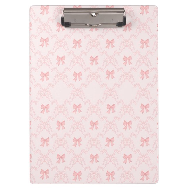 Porte-bloc Pink Bow Aesthetic Notebook – Cute & Feminine Jour (Devant)
