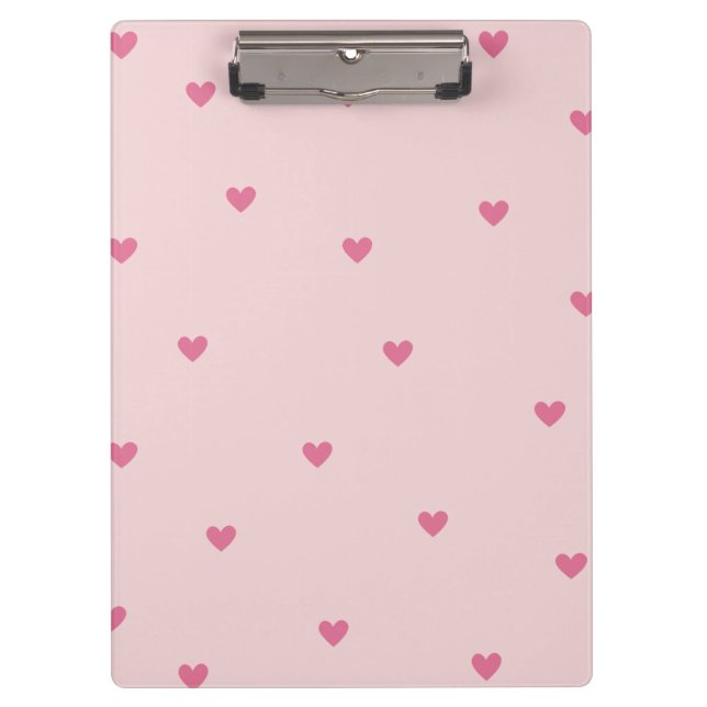 Porte-bloc Pink Hearts Seamless Pattern – Cute Valentine (Devant)