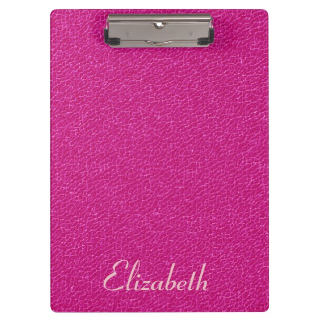 Porte-bloc Pink Leather Look Personalized (Devant)