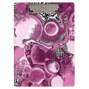 Porte-bloc Pink, Magenta et Black Fluid Art Pour Peinture
