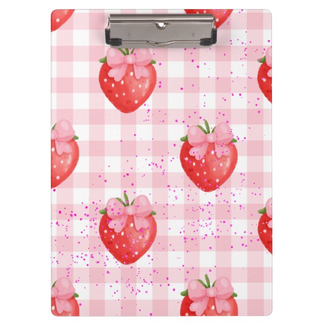 PORTE-BLOC PINK STRAWBERRIES (Devant)