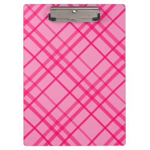 Porte-bloc Pink Sur Tartan Rose Plaid Design Motif