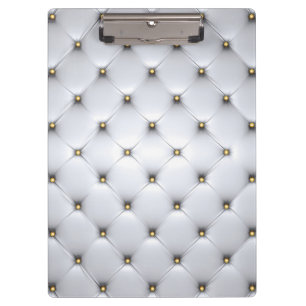 Porte-bloc Pintuck look blanc et or élégant