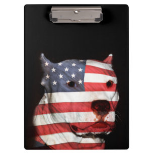 Porte-bloc Pitbull patriotique