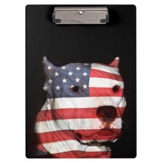 Porte-bloc Pitbull patriotique