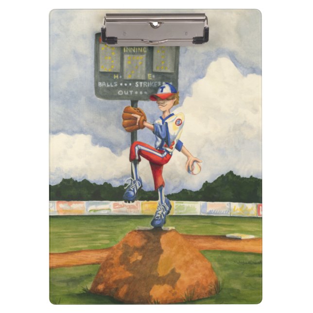 Porte-bloc Pitcher de baseball sur Mound par Jay Throckmorton (Devant)