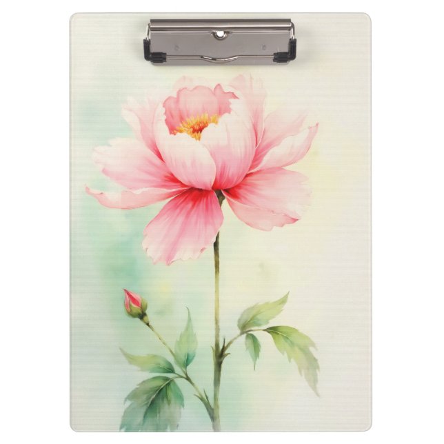 Porte-bloc Pivoine rose (Devant)