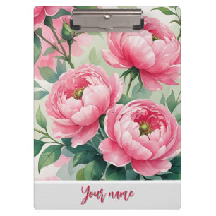 Porte-bloc Pivoine Rose Élégante Florale