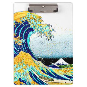 Porte-bloc PixDezines Vintage Great Wave Hokusai 斎 の 葛’飾