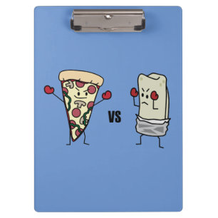 Porte-bloc Pizza de pepperoni CONTRE le burrito : Mexicain