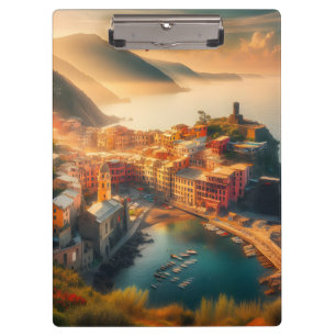 Porte-bloc Plage de Cinque Terre Italie Voyage Europe Vintage