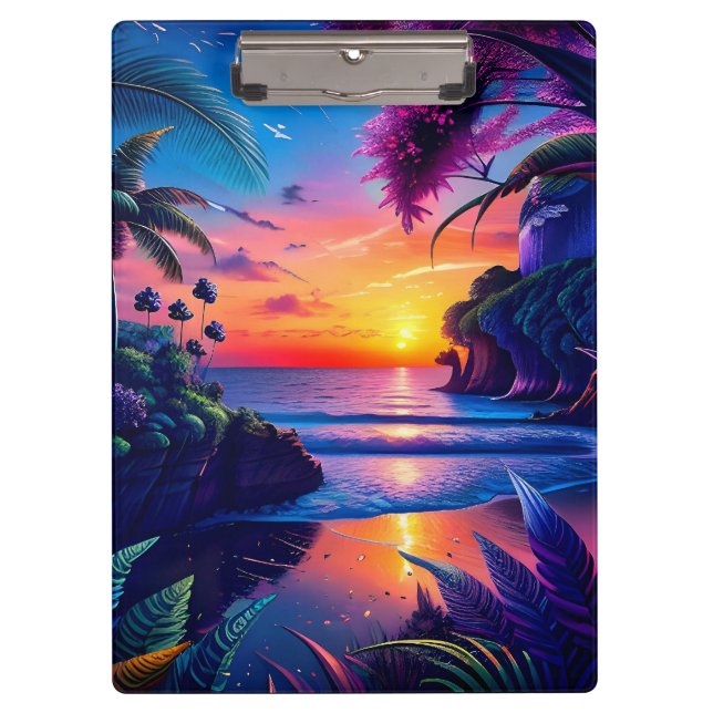 Porte-bloc Plage tropicale fantastique deux (Devant)