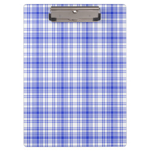 Porte-bloc Plaid blanc bleu 2