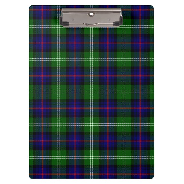 Porte-bloc plaid bleu vert de tartan du sud (Devant)