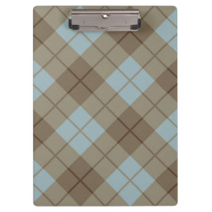 Porte-bloc Plaid polarisé dans le bleu et le brun