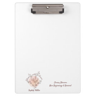 Porte-bloc Planche botanique personnalisée avec nom et fleur
