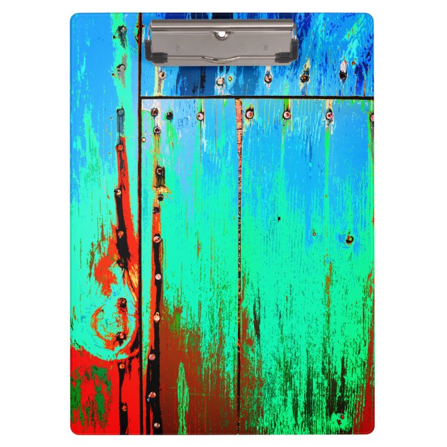 Porte-bloc Planche en bois peint (Devant)