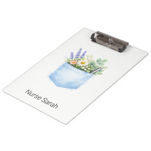 Porte-bloc Planchette médicale personnalisée avec poche à fle