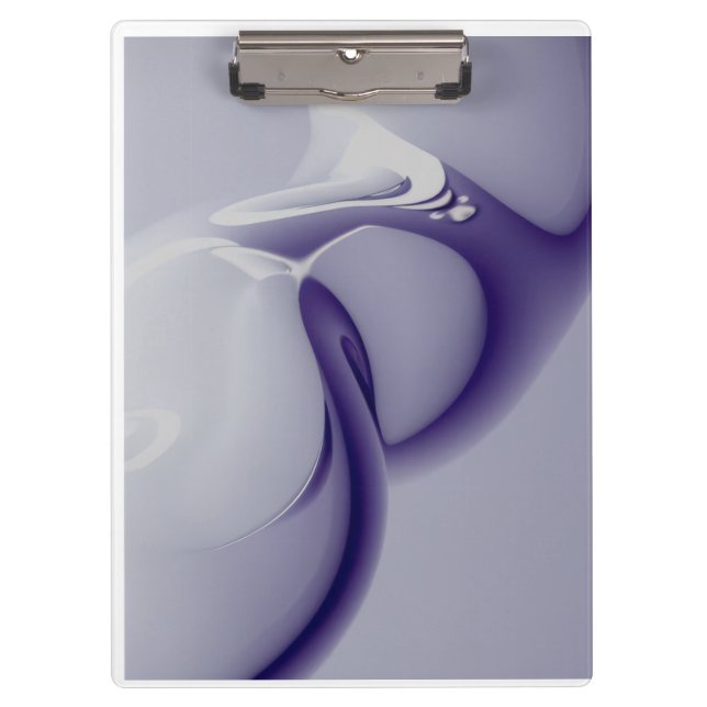 Porte-bloc Planificateur à spirale d'art fluide violet minima (Devant)