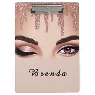 Porte-bloc Planificateur de Maquillage des Yeux Pailleté Or R