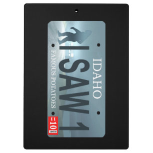 Porte-bloc Plaque de licence Idaho "I Saw 1" Sasquatch
