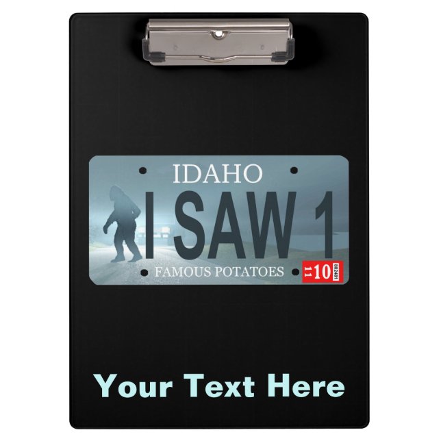 Porte-bloc Plaque d'immatriculation de l'Idaho "J'en ai vu 1" (Devant)
