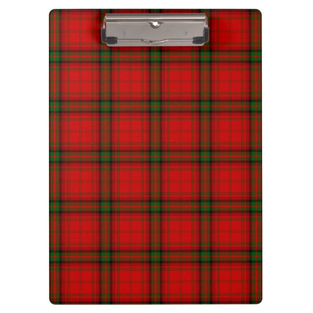 Porte-bloc Plaque rouge vert tartan MacDougall (Devant)