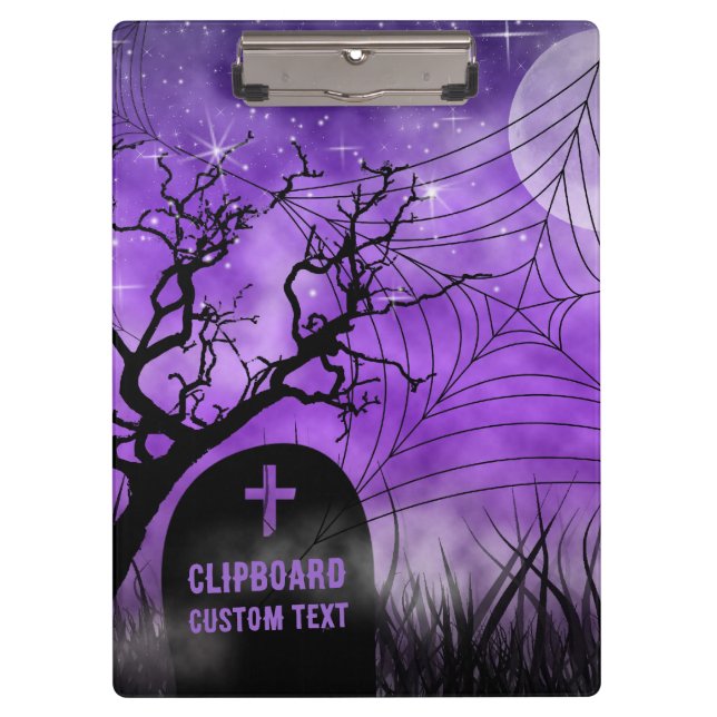 Porte-bloc Pleine lune Web Starry Purple Ghoulish Goth (Devant)