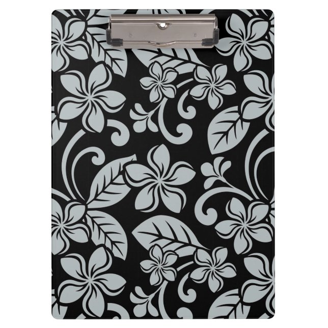 PORTE-BLOC PLUMÉRIE DE L'ÎLE (NOIR/GRIS) (Devant)